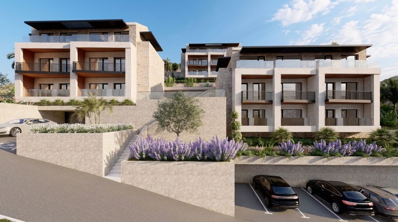 Prodaja dvosobnog stana 72m² u izgradnji sa pogledom na more – Muo, Kotor - Amfora Real Estate