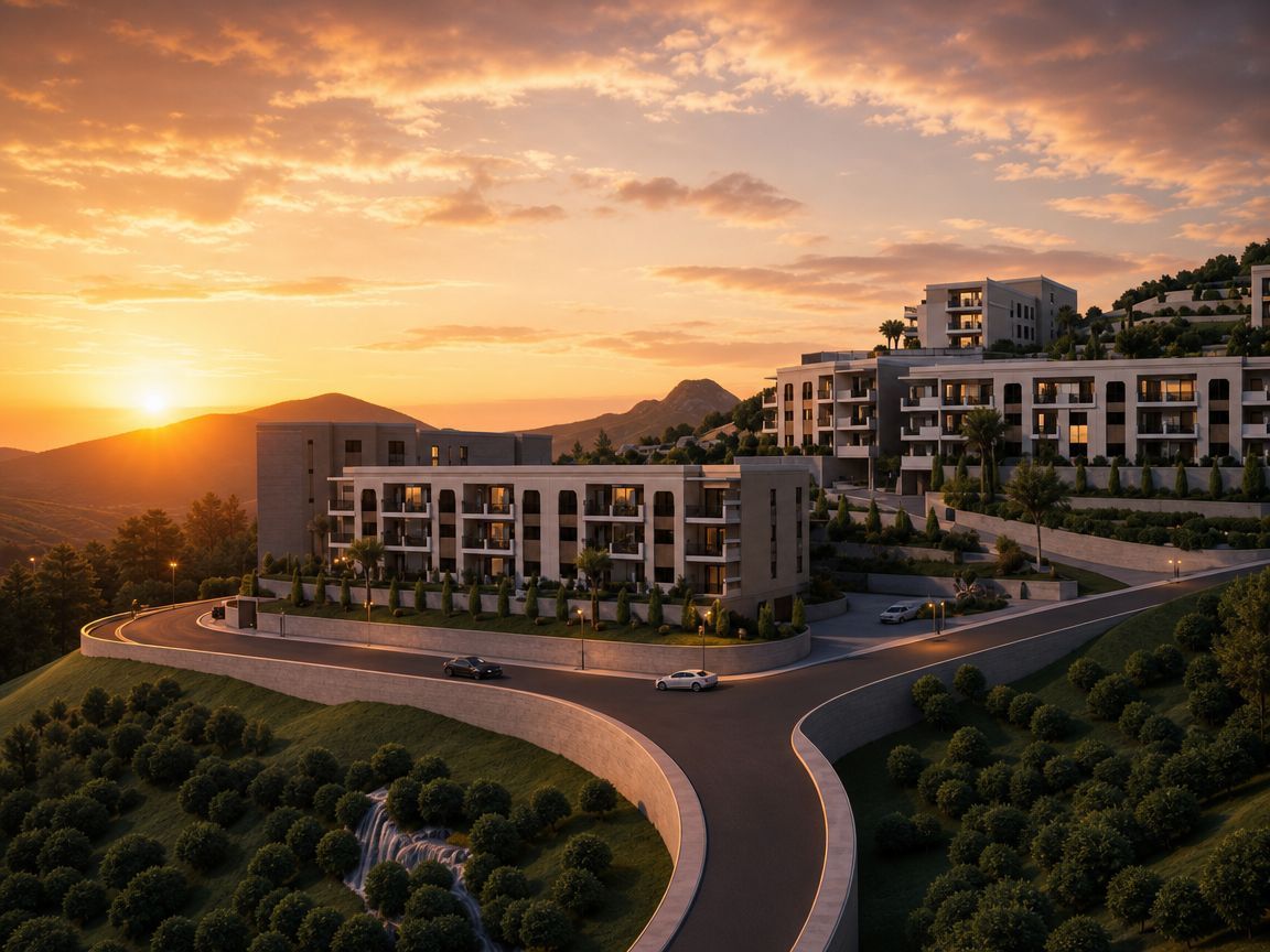 Jednosoban stan 47.71m² u novom kompleksu sa bazenom i pogledom na more – Dubovica, Budva | Bez plaćanja poreza 3% - Amfora Real Estate
