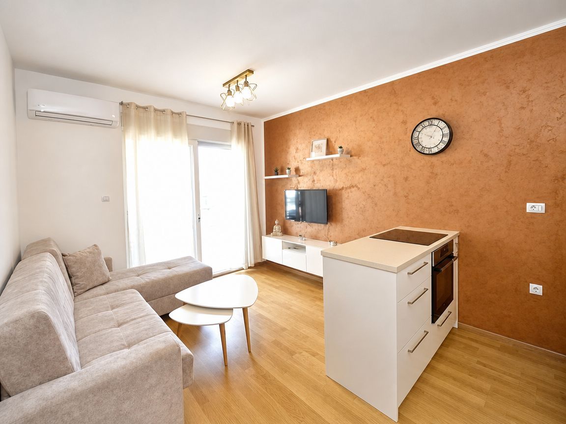 Izdavanje dvosobnog stana 55m2 -Budva,Velji Vinogradi (NA DUZI PERIOD) - Amfora Real Estate