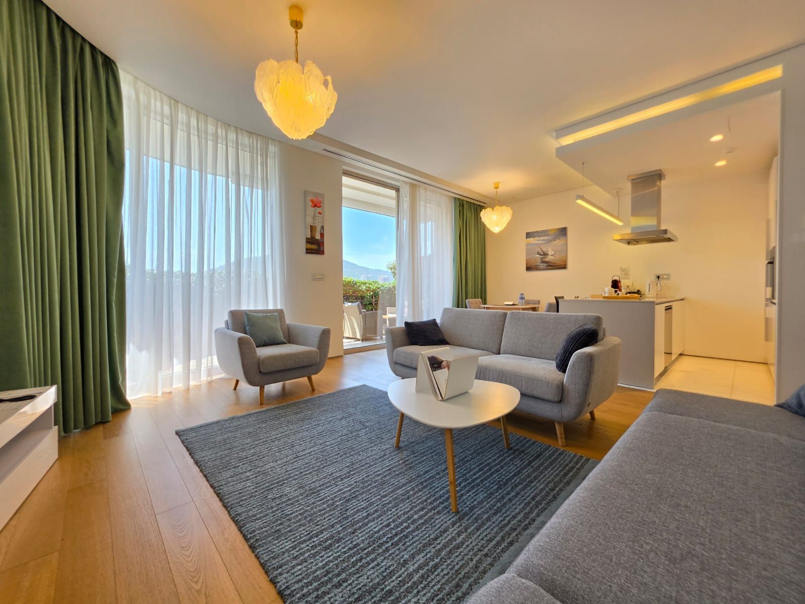 Luksuzan jednosoban stan 94 m² sa panoramskim pogledom na more – prva linija do mora, Dukley Gardens, Budva - Amfora Real Estate