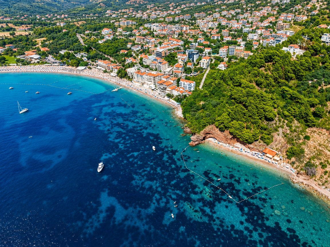 Urbanizovano zemljiste 1.130 m² sa otvorenim pogledom na more – Crvena Glavica, Sveti Stefan - Amfora Real Estate