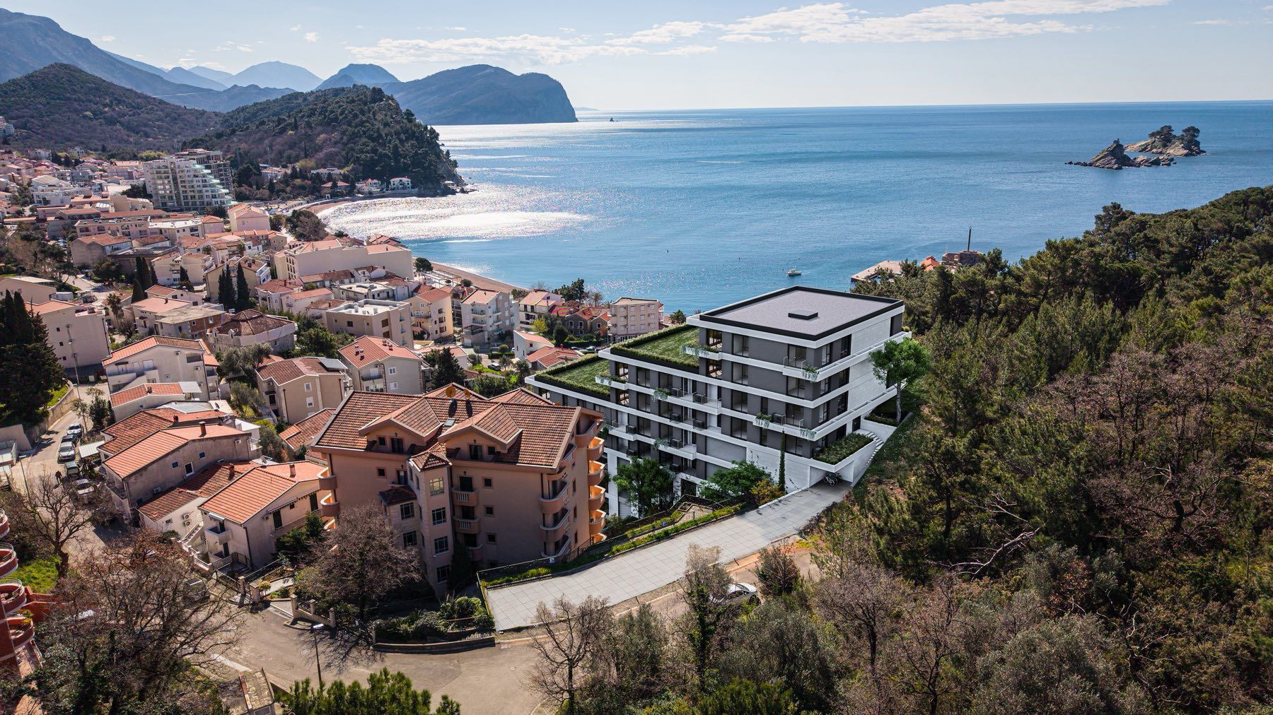 Prodaja jednosobnog stana 51,64 m² u novom kompleksu u izgradnji – Petrovac, Budvanska rivijera | 150 m od mora - Amfora Real Estate