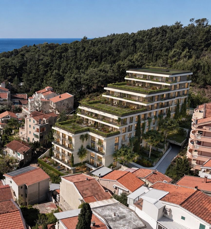 Prodaja jednosobnog stana 50.63m² u novom kompleksu u izgradnji – Petrovac, Budvanska rivijera | 150 m od mora - Amfora Real Estate