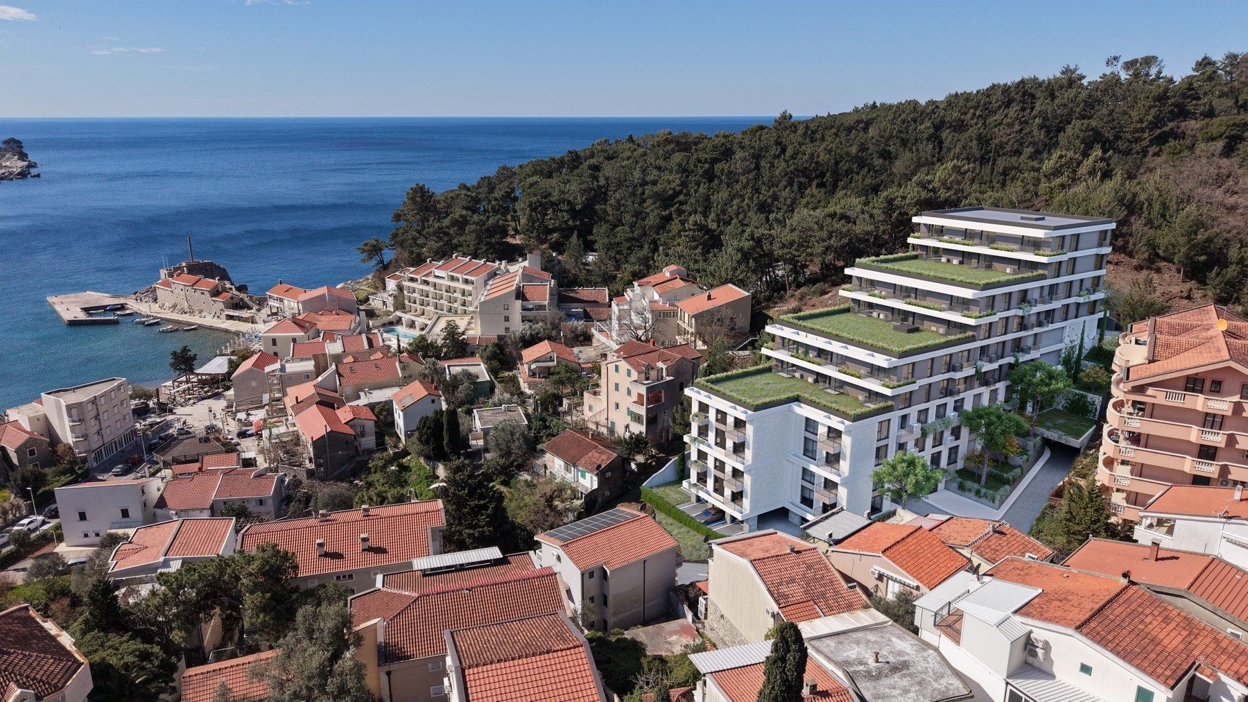 Prodaja dvosobnog stana 88.61m² u novom kompleksu u izgradnji – Petrovac, Budvanska rivijera | 150 m od mora - Amfora Real Estate
