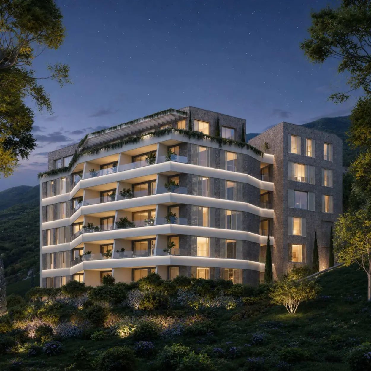 Prodaja jednosobnog stana 51,48m² u novom kompleksu u izgradnji – Rafailovići, Budva (bez plaćanja poreza) - Amfora Real Estate