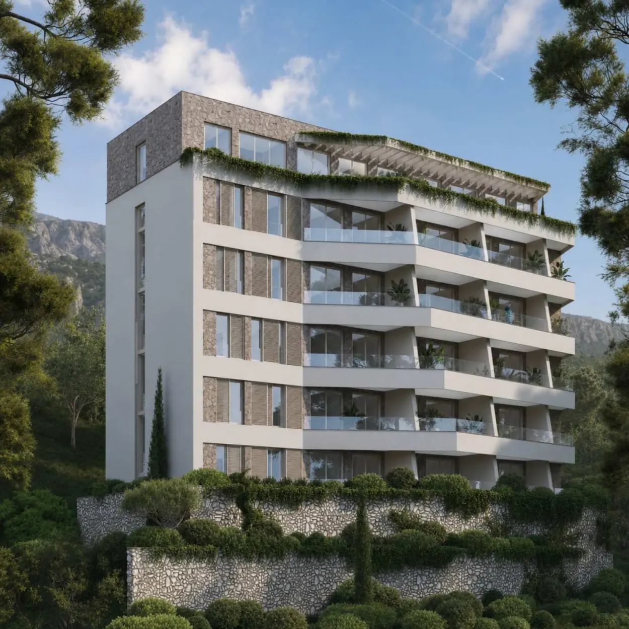 Prodaja dupleks dvosobnog stana stana 121.84m² u novom kompleksu u izgradnji – Rafailovići, Budva (bez plaćanja poreza) - Amfora Real Estate
