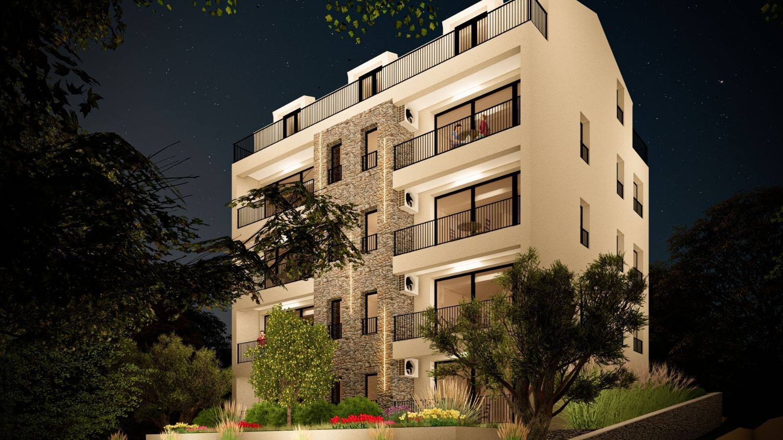 Prodaja novog jednosobnog stana 52m2 u stambenom kompleksu u izgradnji – Lazi, Budva - Amfora Real Estate