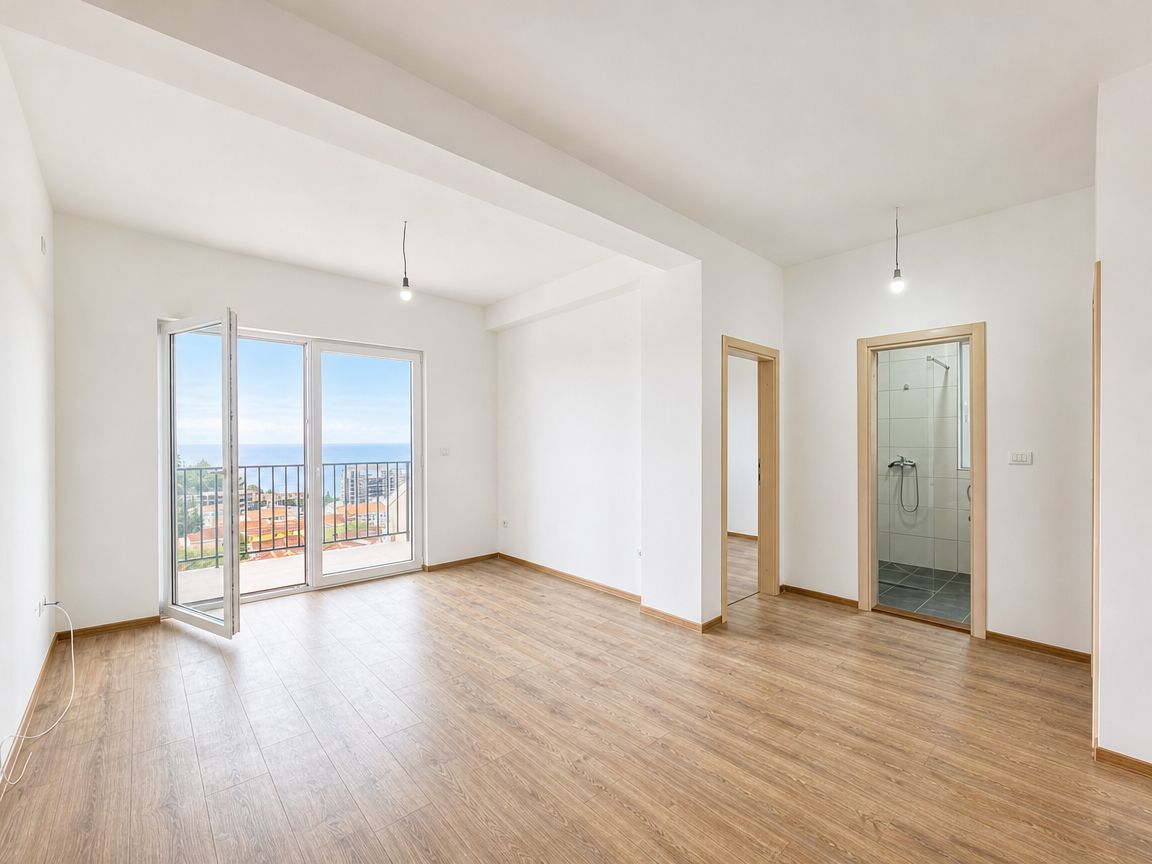Prodaja novog dvosobnog stana 54 m² sa parking mestom i pogledom na grad i more – Petrovac - Amfora Real Estate