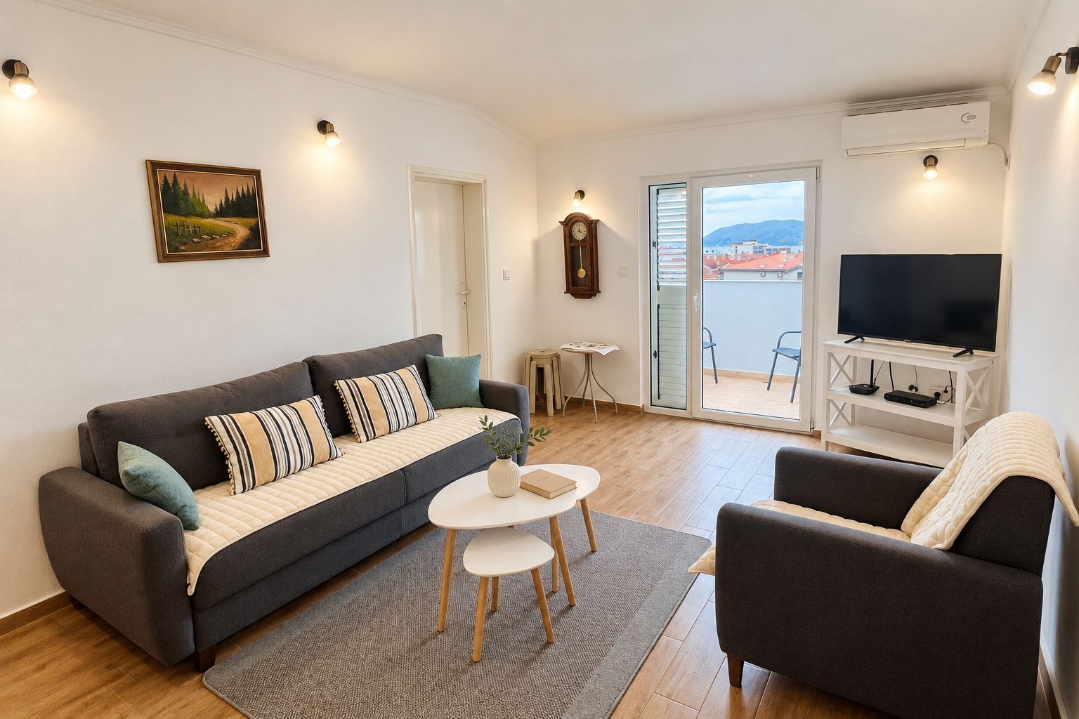 JEDNOSOBAN STAN 50M2 SA POGLEDOM NA MORE I GRAD – LAZI, BUDVA - Amfora Real Estate
