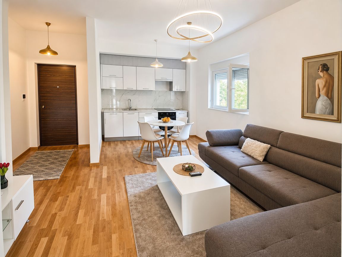 Prodaja Novog Opremljenog Jednosobnog stana 46m² sa pogledom na more-Becici - Amfora Real Estate