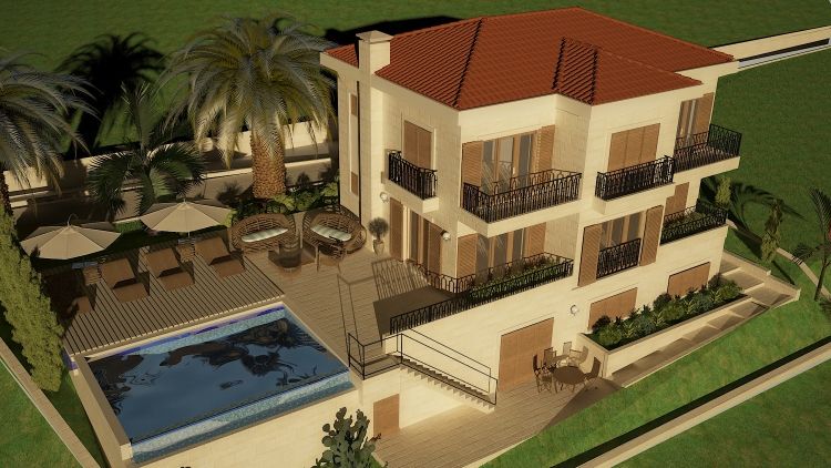 Urbanizovan plac 1200m2 ,sa započetom gradnjom dvije vile. Sveti Stefan, Budva. - Amfora Real Estate