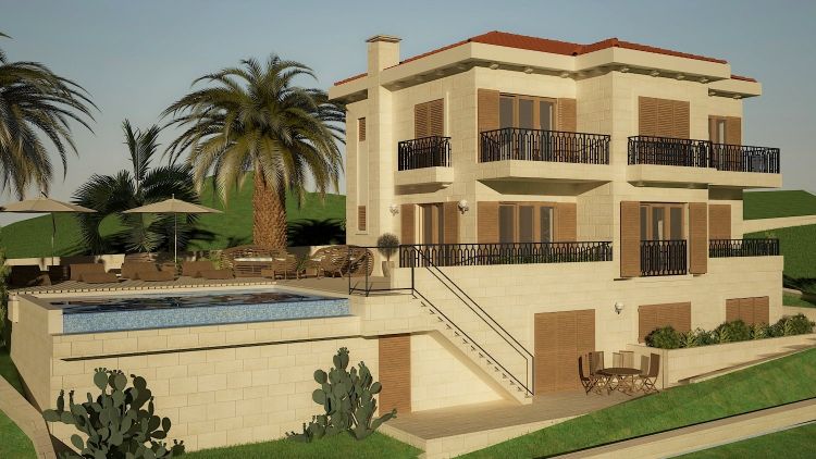 Urbanizovan plac 1200m2 ,sa započetom gradnjom dvije vile. Sveti Stefan, Budva. - Amfora Real Estate