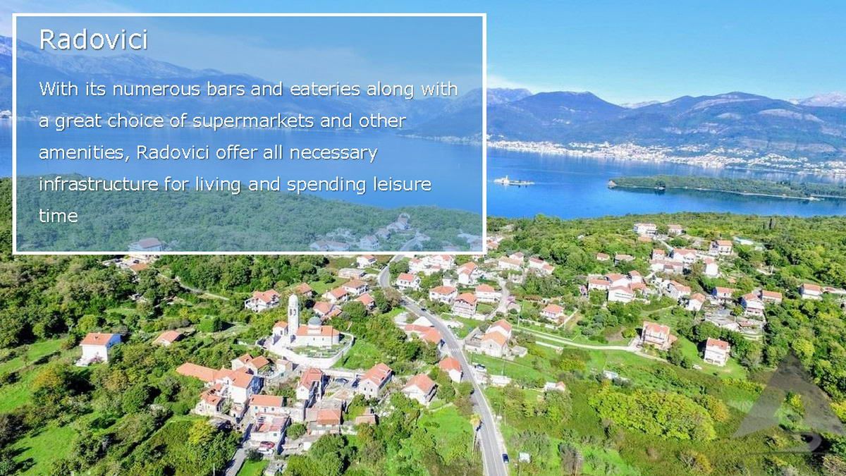 Na prodaju građevinski plac sa odobrenim projektom za vilu u Radovićima, Luštica - Amfora Real Estate