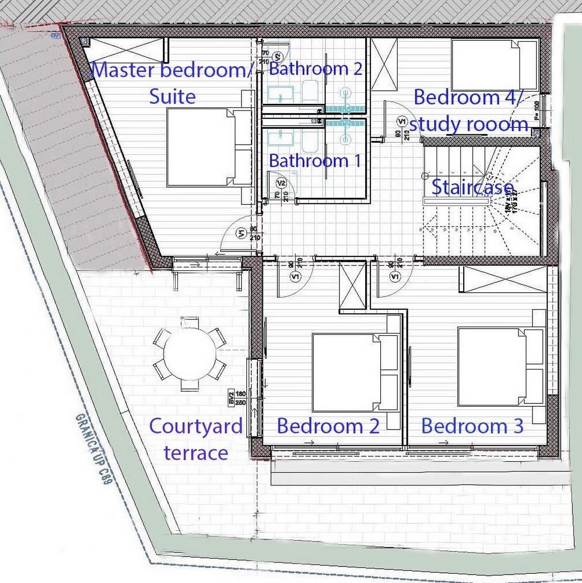 Na prodaju građevinski plac sa odobrenim projektom za vilu u Radovićima, Luštica - Amfora Real Estate