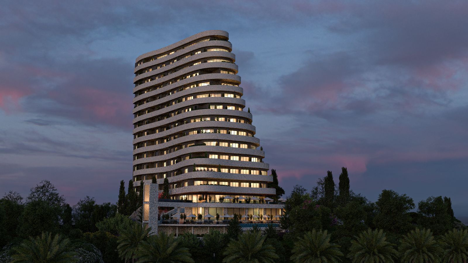 Prelep jednosoban stan (49,84m2) u novom stambeno-hotelskom kompleksu Skyline.Bečići - Amfora Real Estate