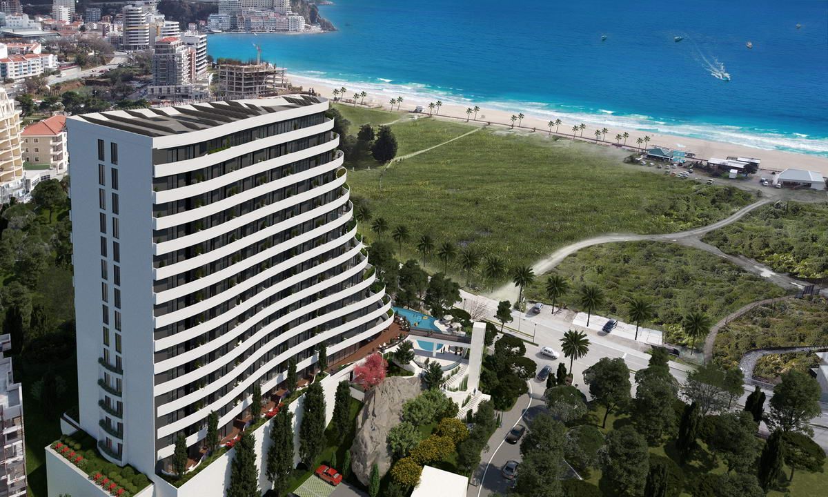 Prelep jednosoban stan (49,84m2) u novom stambeno-hotelskom kompleksu Skyline.Bečići - Amfora Real Estate