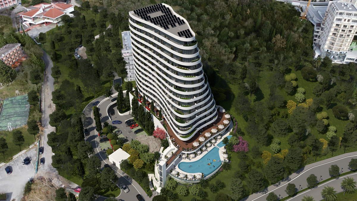 Prelep jednosoban stan (49,84m2) u novom stambeno-hotelskom kompleksu Skyline.Bečići - Amfora Real Estate