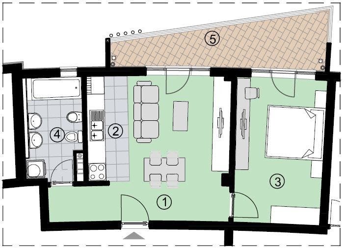 Na prodaju nov jednosoban stan 58 m² – Anatolia, Bečići - Amfora Real Estate