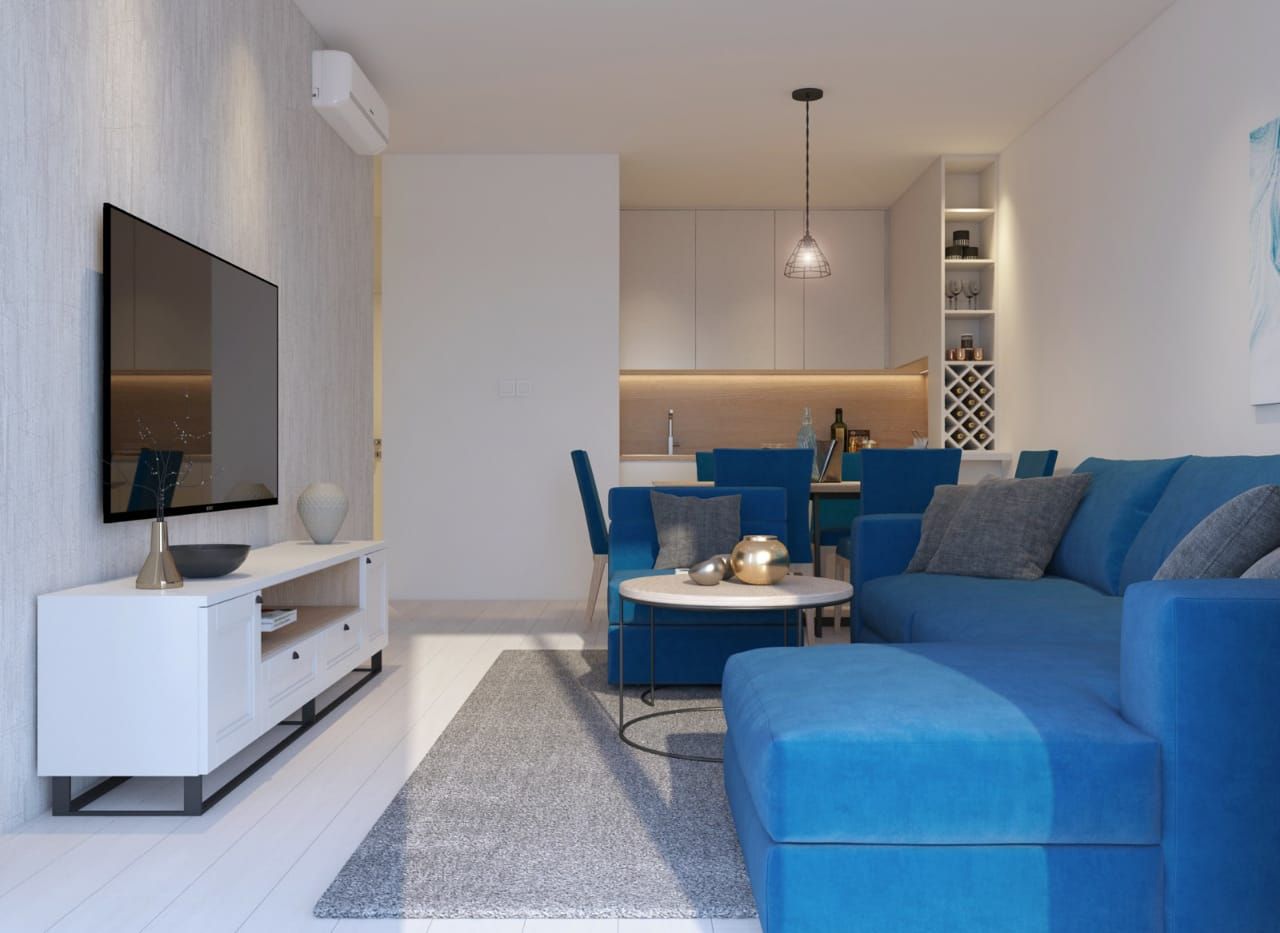 Jednosoban luksuzno opremljen stan 57m2 sa delimičnim pogledom na more.Becici (STAN SE PRODAJE SA GARAZNIM MESTOM I BICE KOMPLETNO OPREMLJEN) - Amfora Real Estate