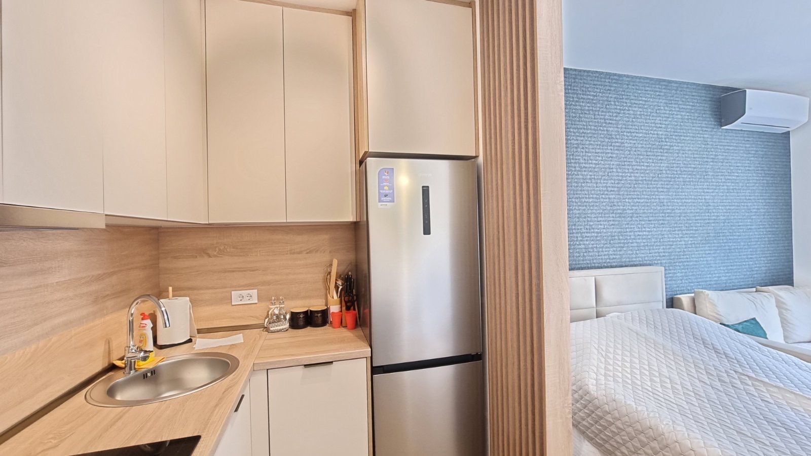 GARSONJERA  30M2 SA PRELEPIM POGLEDOM NA MORE I GRAD, U KOMPLEKSU THE OLD BAKERY, BUDVA - Amfora Real Estate