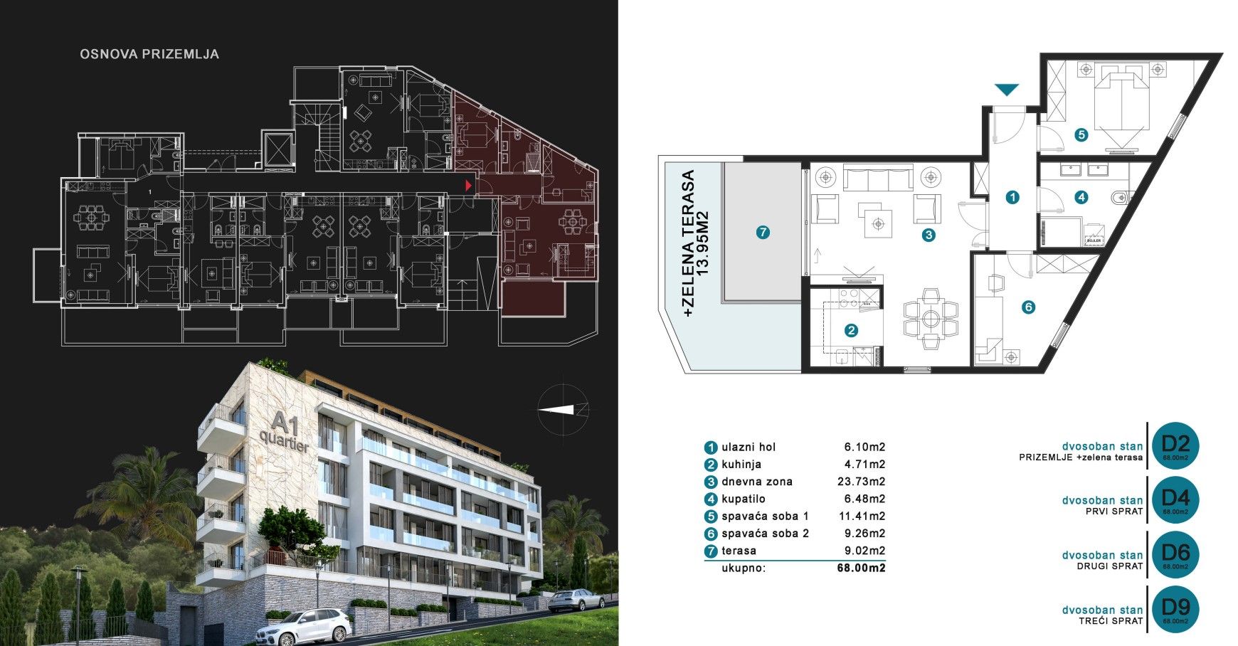 Stanovi u novogradnji, nova zgrada u naselju Dubovica Lux-JEDNOSOBAN STAN 50m2 - Amfora Real Estate