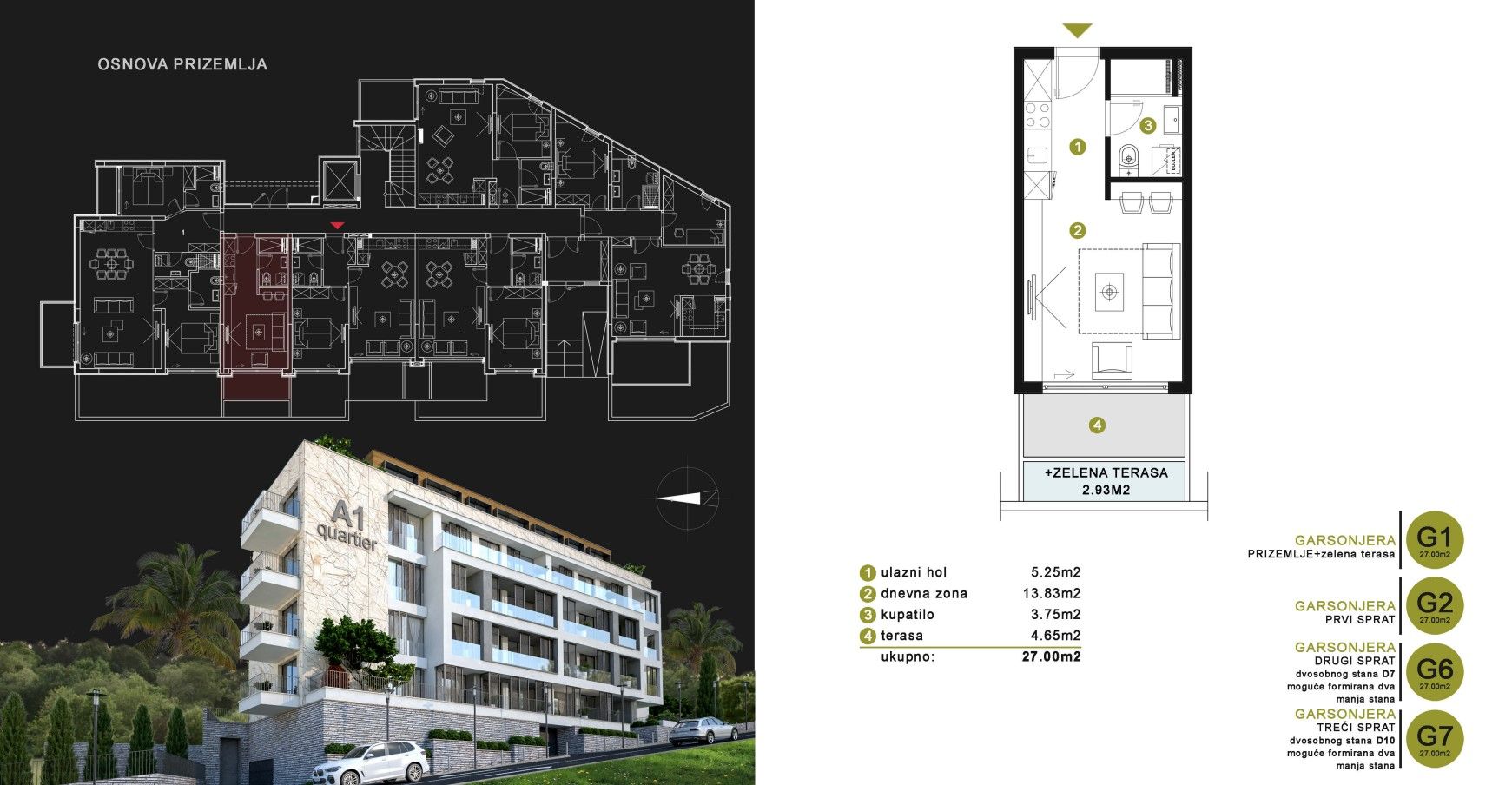 Stanovi u novogradnji, nova zgrada u naselju Dubovica Lux-JEDNOSOBAN STAN 50m2 - Amfora Real Estate