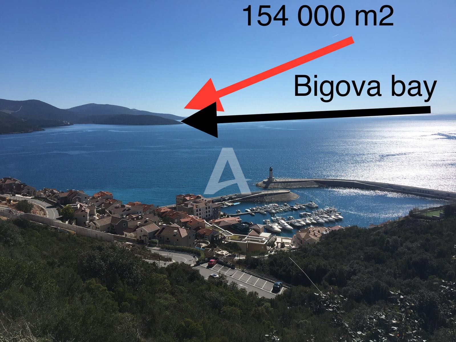 amforaproperty.com/Plac površine 154.000m2 sa direktnim izlazom na more, Glavatičići-Žukovica,opština Kotor.