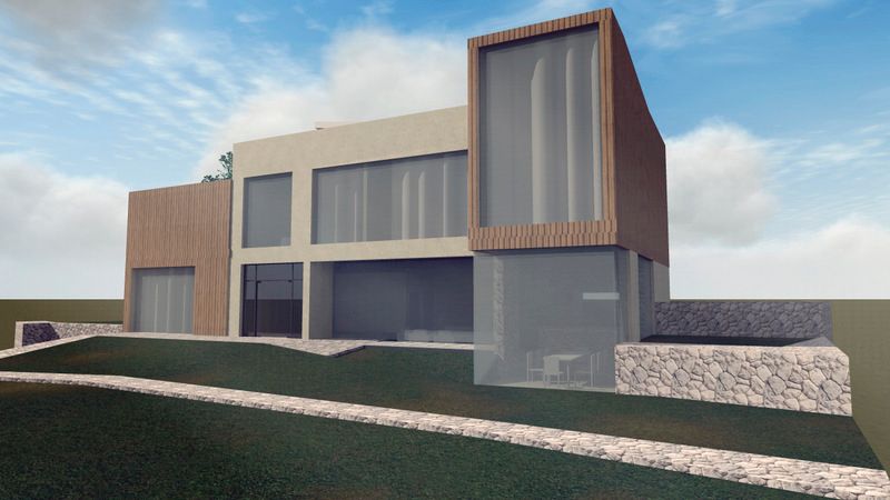 Plac 2550m2 sa otvorenim pogledom na more i idejnim projektom za hotel i vilu, Reževići. - Amfora Real Estate