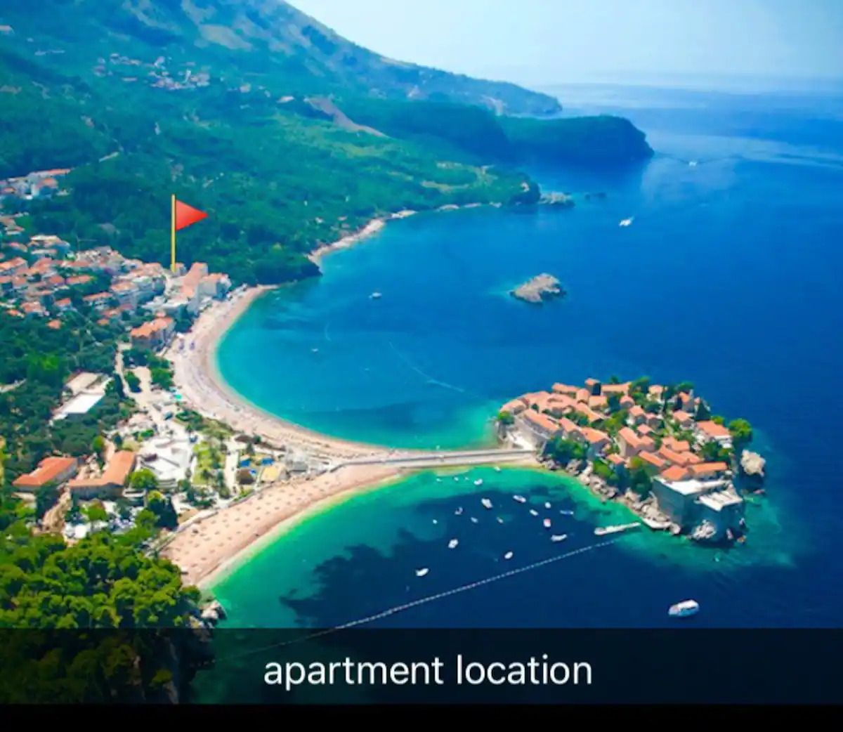 Jednosoban apartman sa velikom terasom i panoramskim pogledom,na samo 3 minuta od mora,Sveti Stefan-Budva  (NA DUZI PERIOD) - Amfora Real Estate