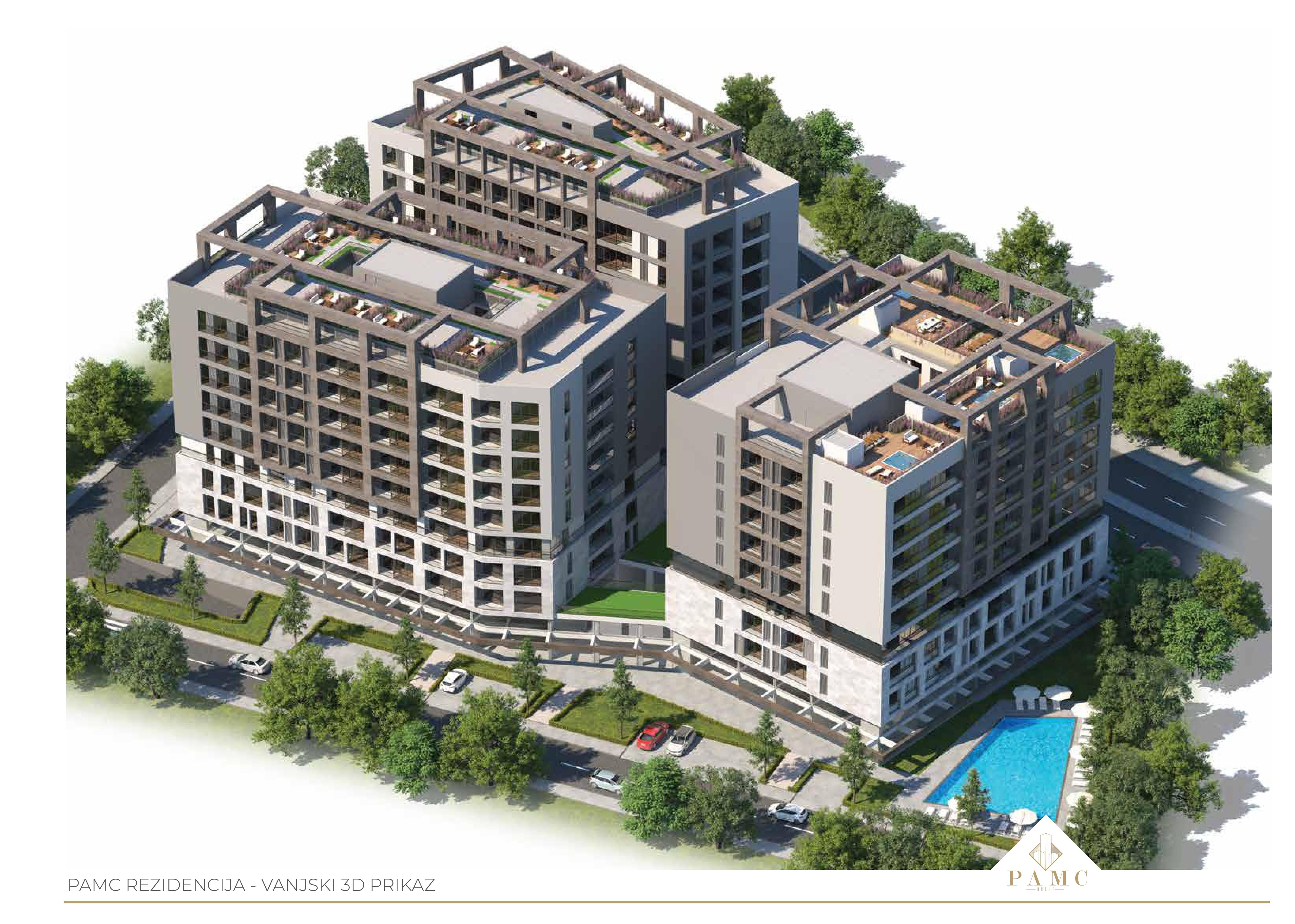 Jednosoban stan 41,7m2 u novogradnji,na ekskluzivnoj lokaciji u luksuznom kompleksu PAMC,Bar. - Amfora Real Estate