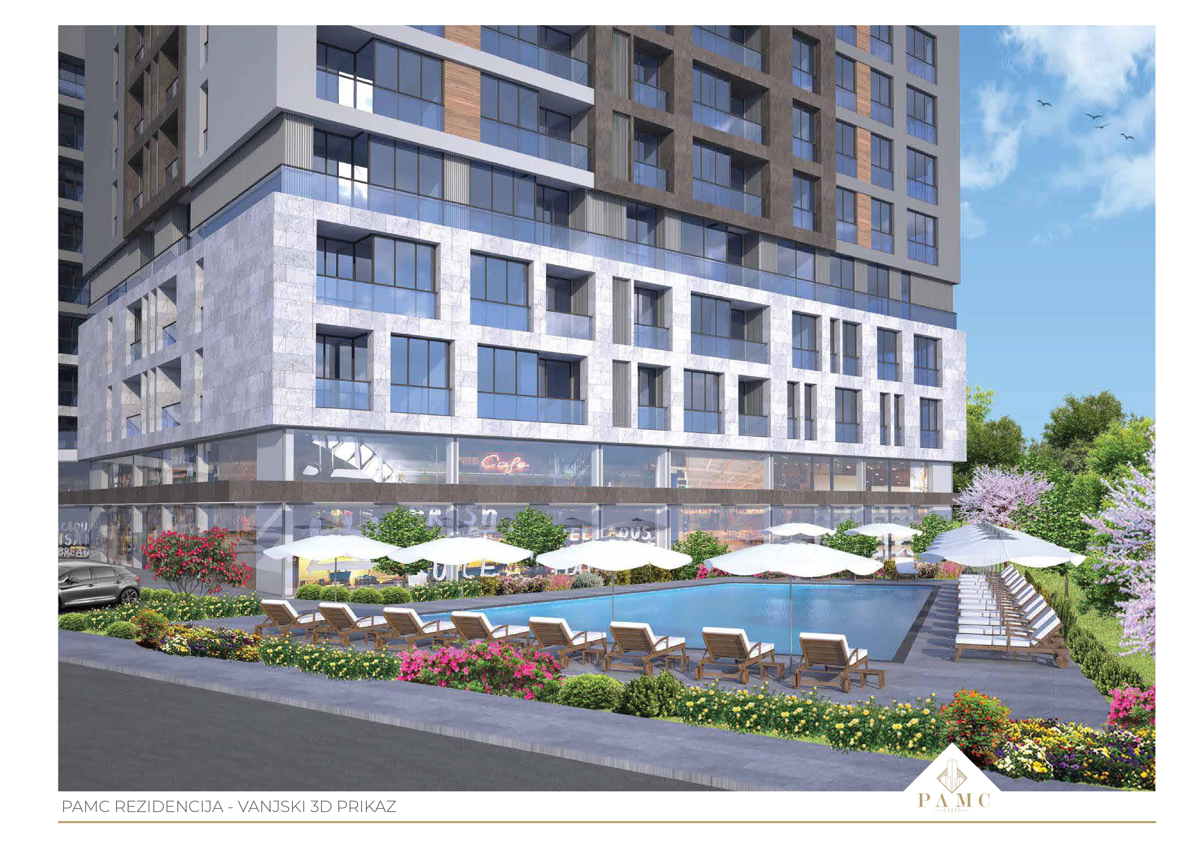 Jednosoban stan 41,7m2 u novogradnji,na ekskluzivnoj lokaciji u luksuznom kompleksu PAMC,Bar. - Amfora Real Estate