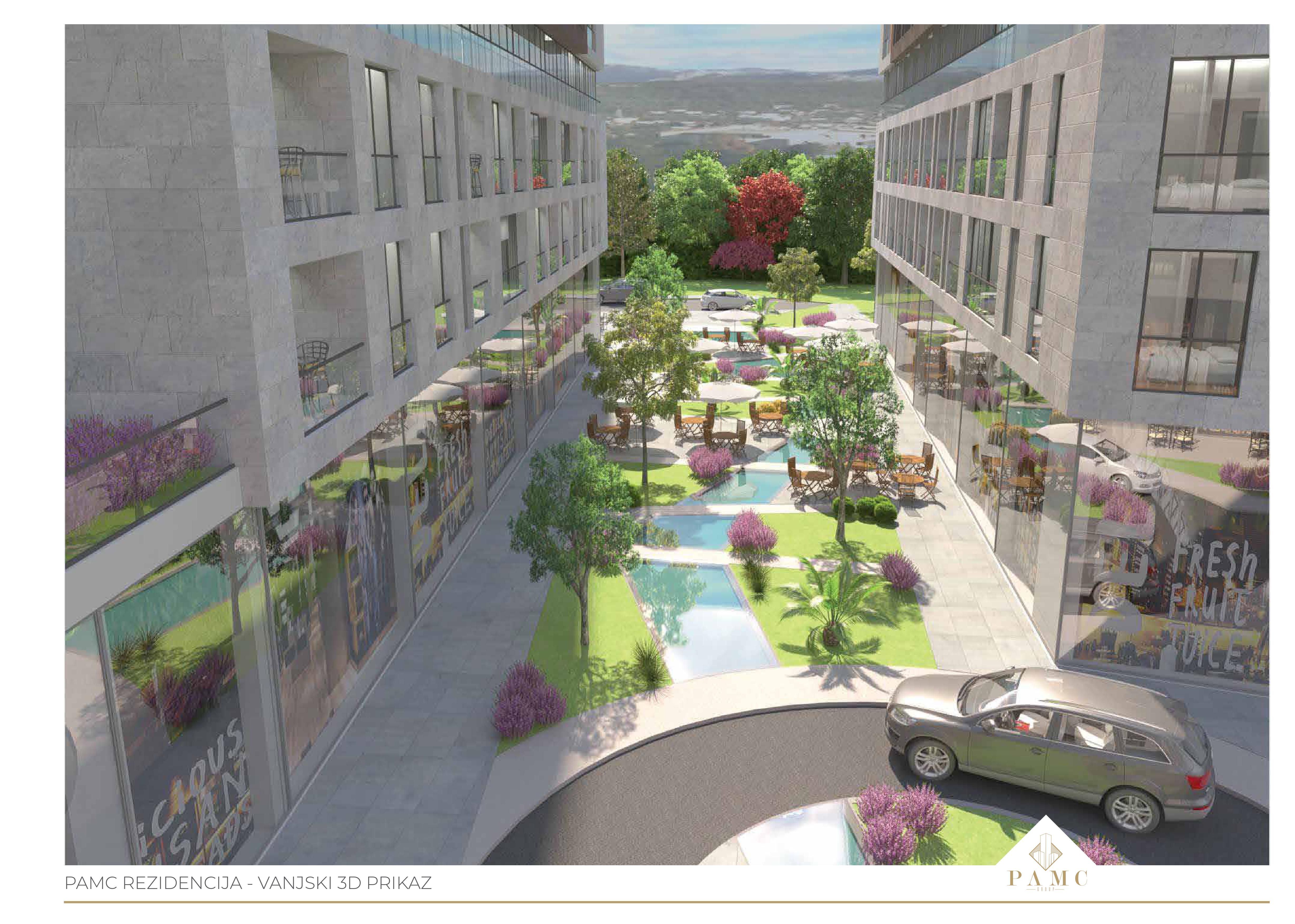 Jednosoban stan 41,7m2 u novogradnji,na ekskluzivnoj lokaciji u luksuznom kompleksu PAMC,Bar. - Amfora Real Estate