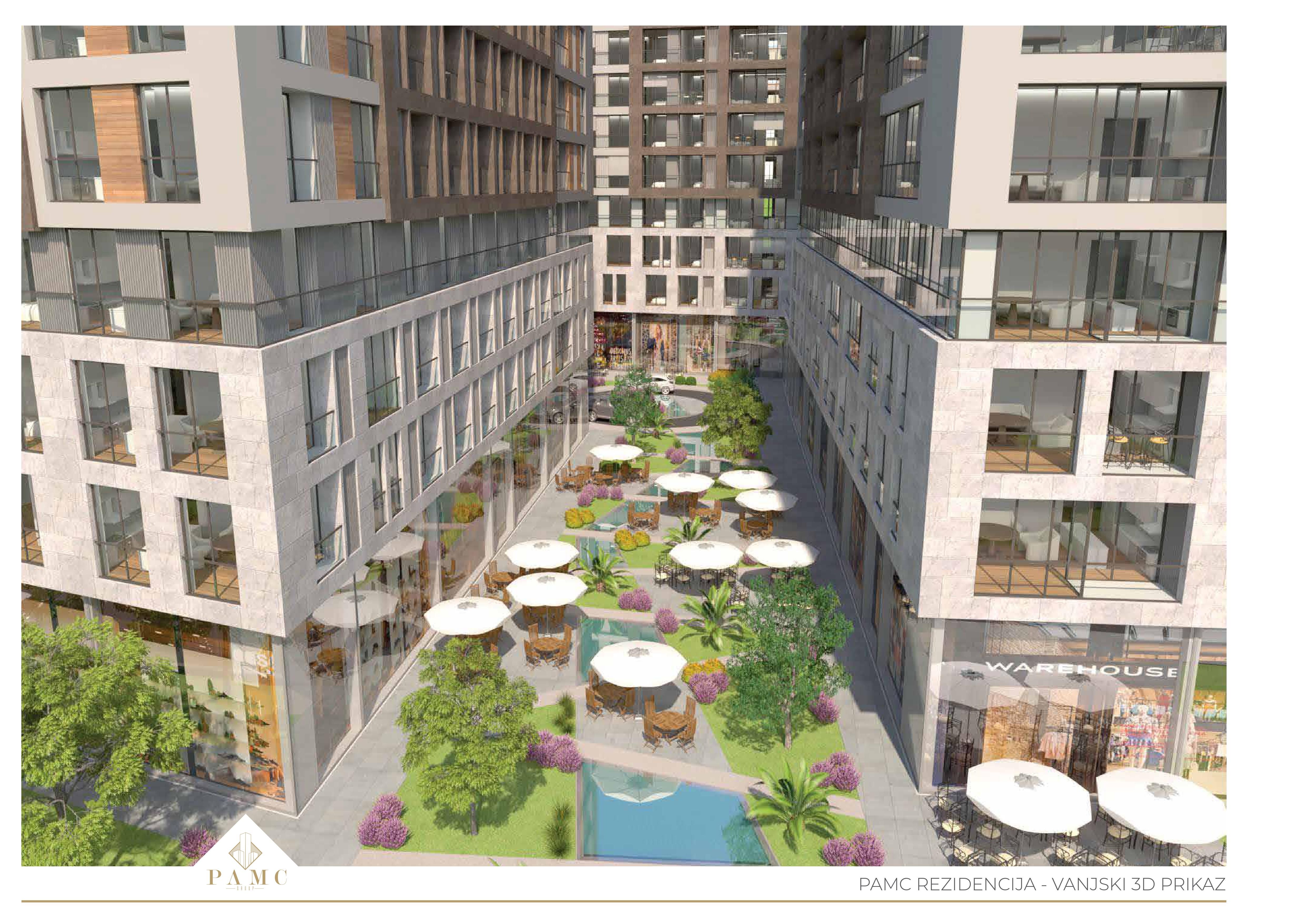 Jednosoban stan 41,7m2 u novogradnji,na ekskluzivnoj lokaciji u luksuznom kompleksu PAMC,Bar. - Amfora Real Estate