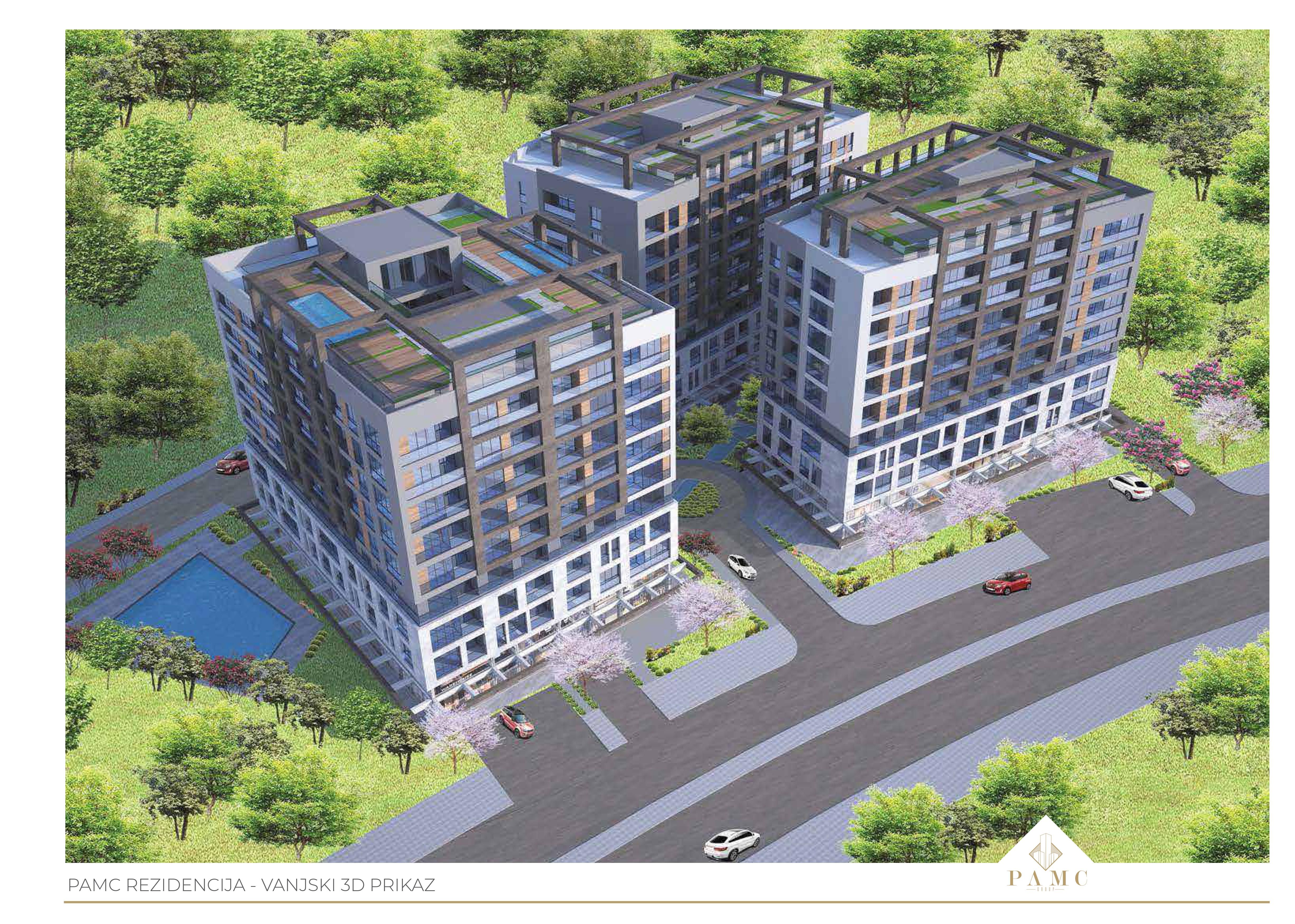 Jednosoban stan 41,7m2 u novogradnji,na ekskluzivnoj lokaciji u luksuznom kompleksu PAMC,Bar. - Amfora Real Estate