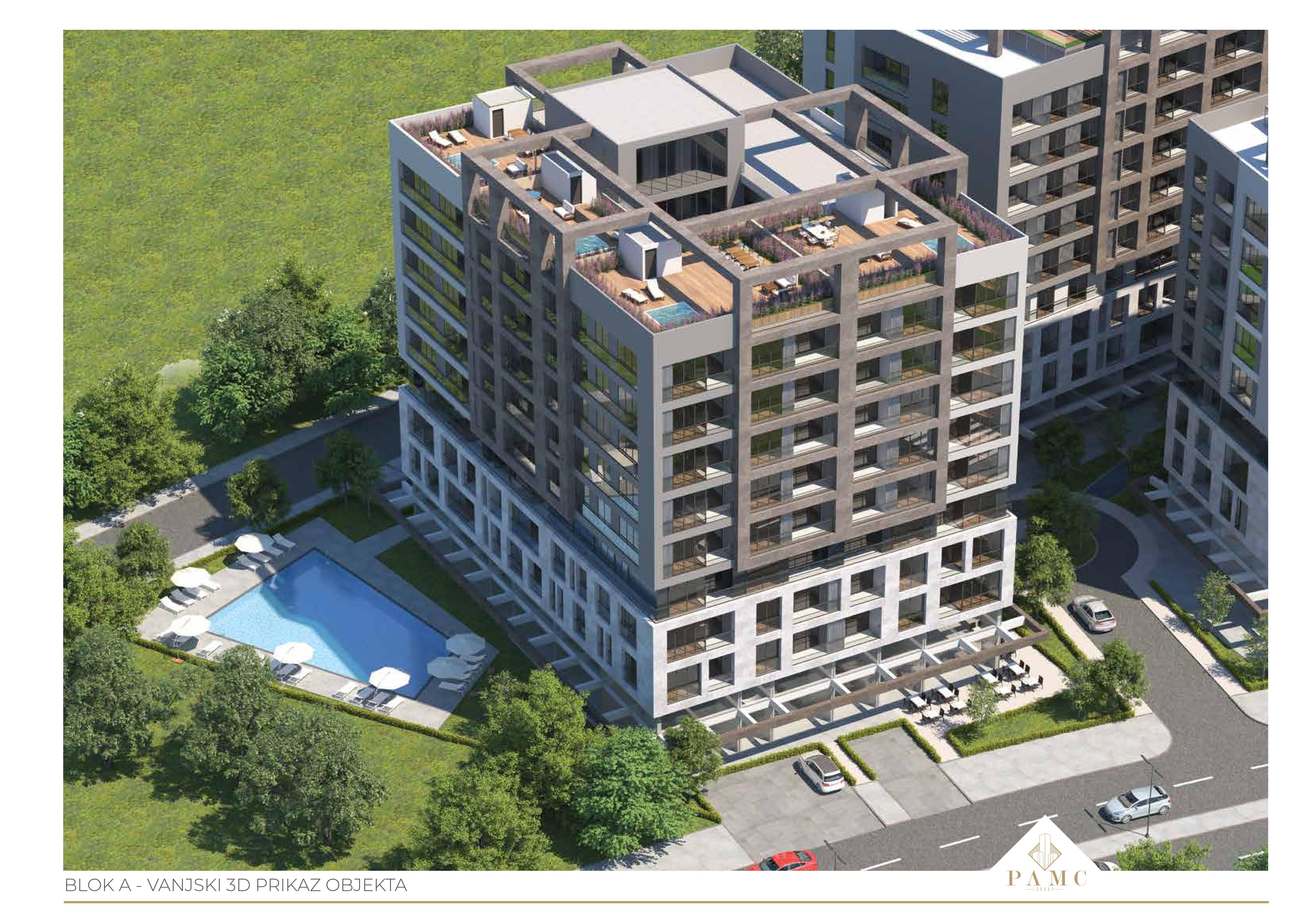 Jednosoban stan 41,7m2 u novogradnji,na ekskluzivnoj lokaciji u luksuznom kompleksu PAMC,Bar. - Amfora Real Estate