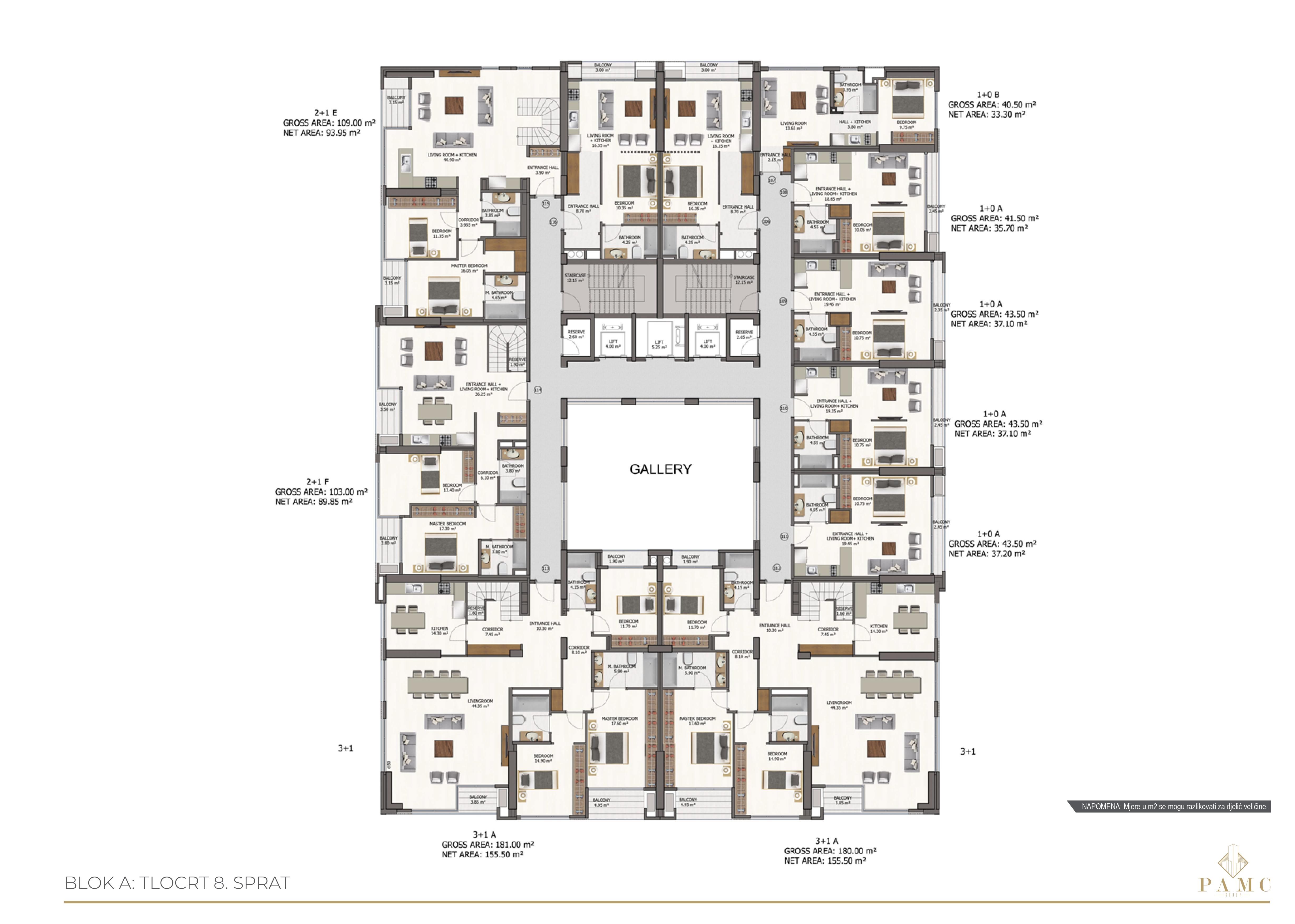 Jednosoban stan 41,7m2 u novogradnji,na ekskluzivnoj lokaciji u luksuznom kompleksu PAMC,Bar. - Amfora Real Estate