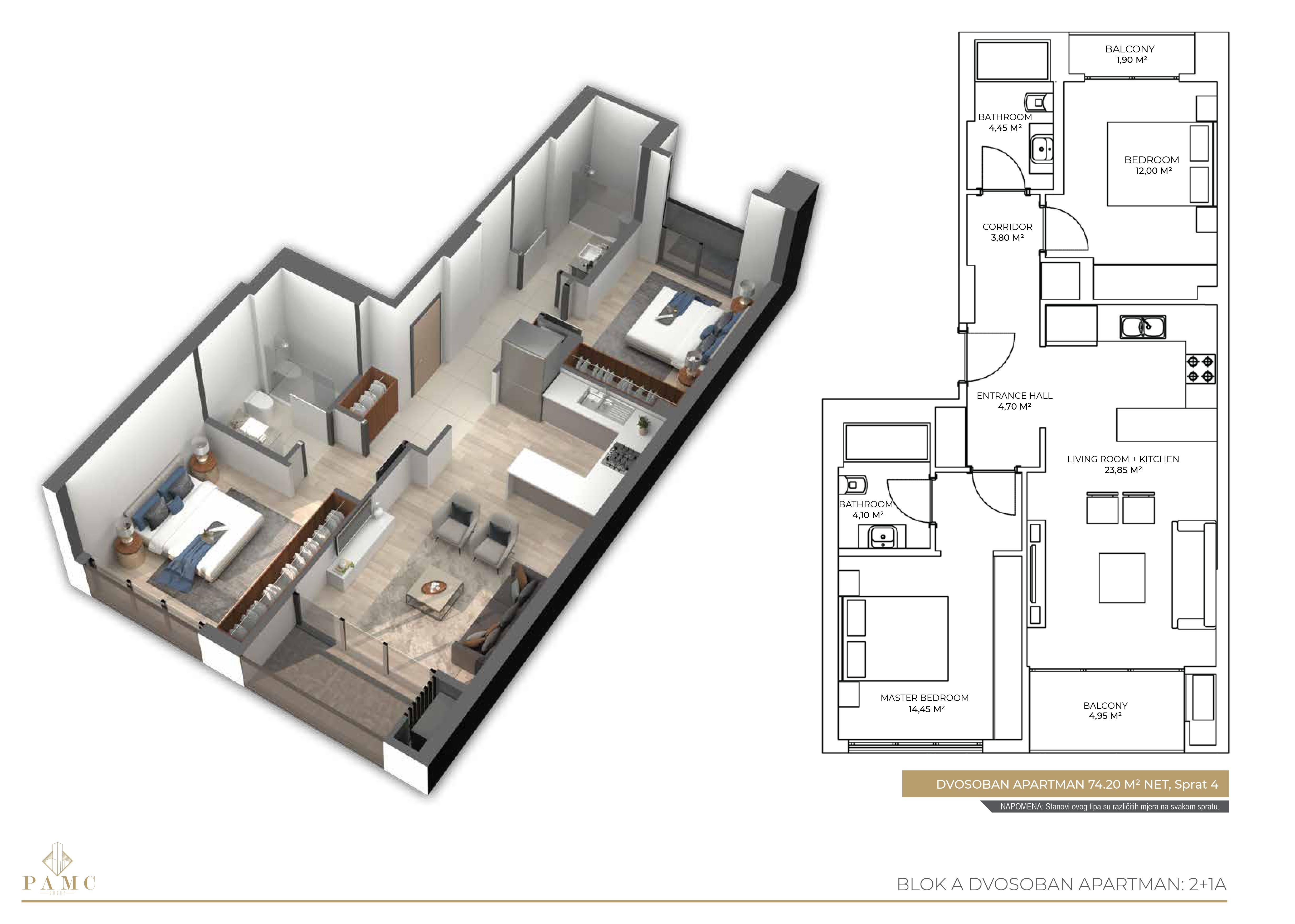 Jednosoban stan 41,7m2 u novogradnji,na ekskluzivnoj lokaciji u luksuznom kompleksu PAMC,Bar. - Amfora Real Estate