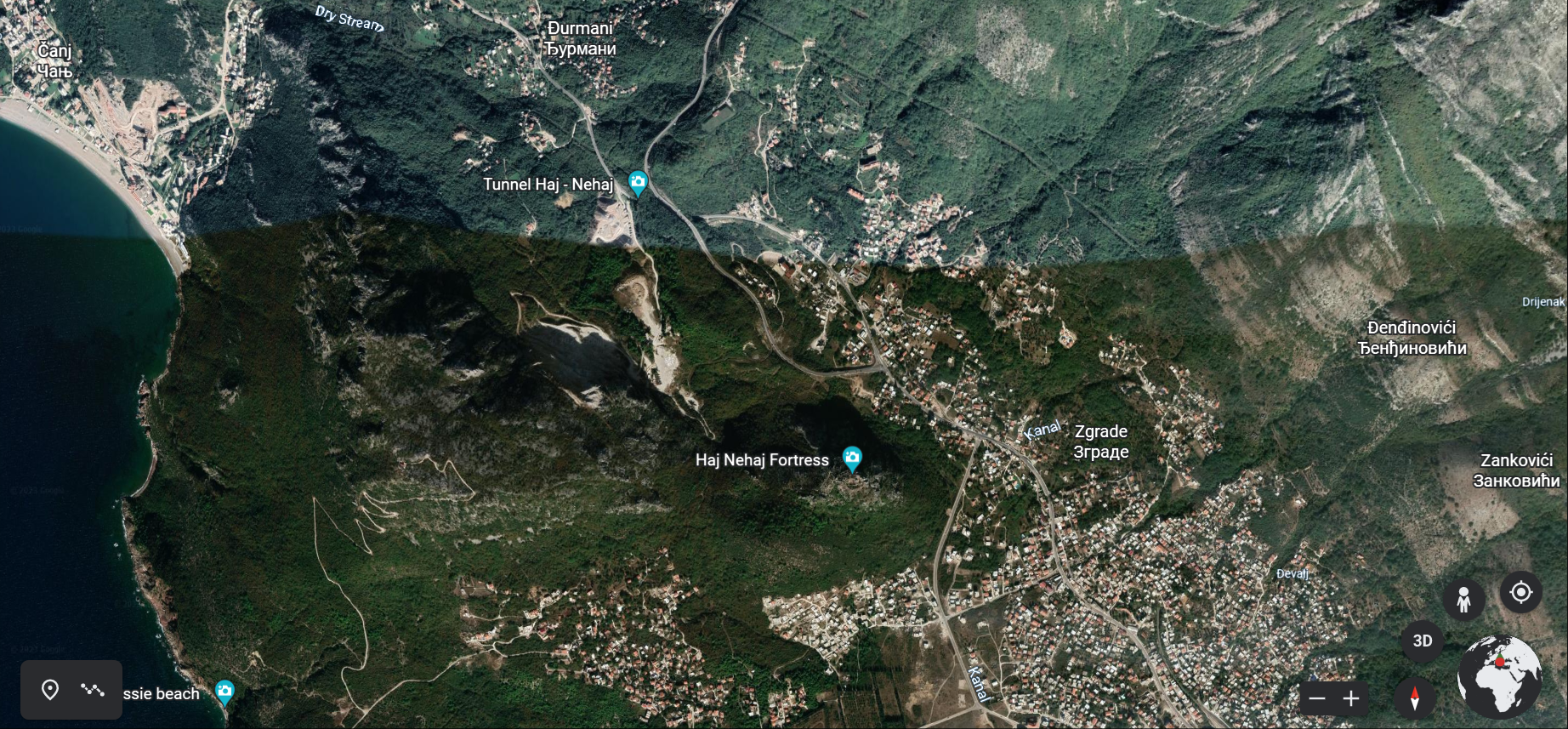 Urbanizovan plac 2544m2 iznad magistralnog puta Sutomore-Čanj,opština Bar. - Amfora Real Estate