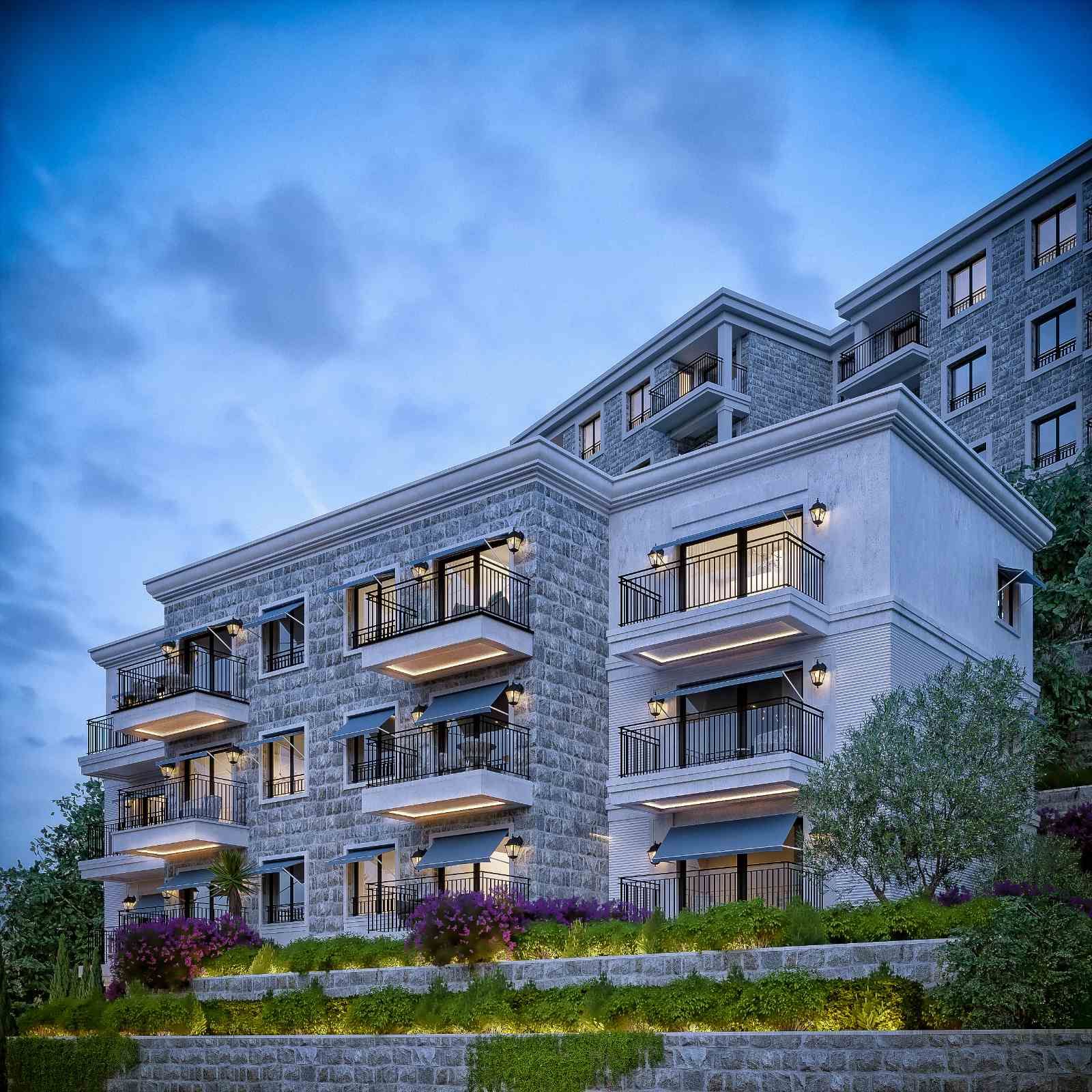 Prodaja dvosobnog stana sa pogledom na more u novom kompleksu u izgradnji u Budvi. - Amfora Real Estate