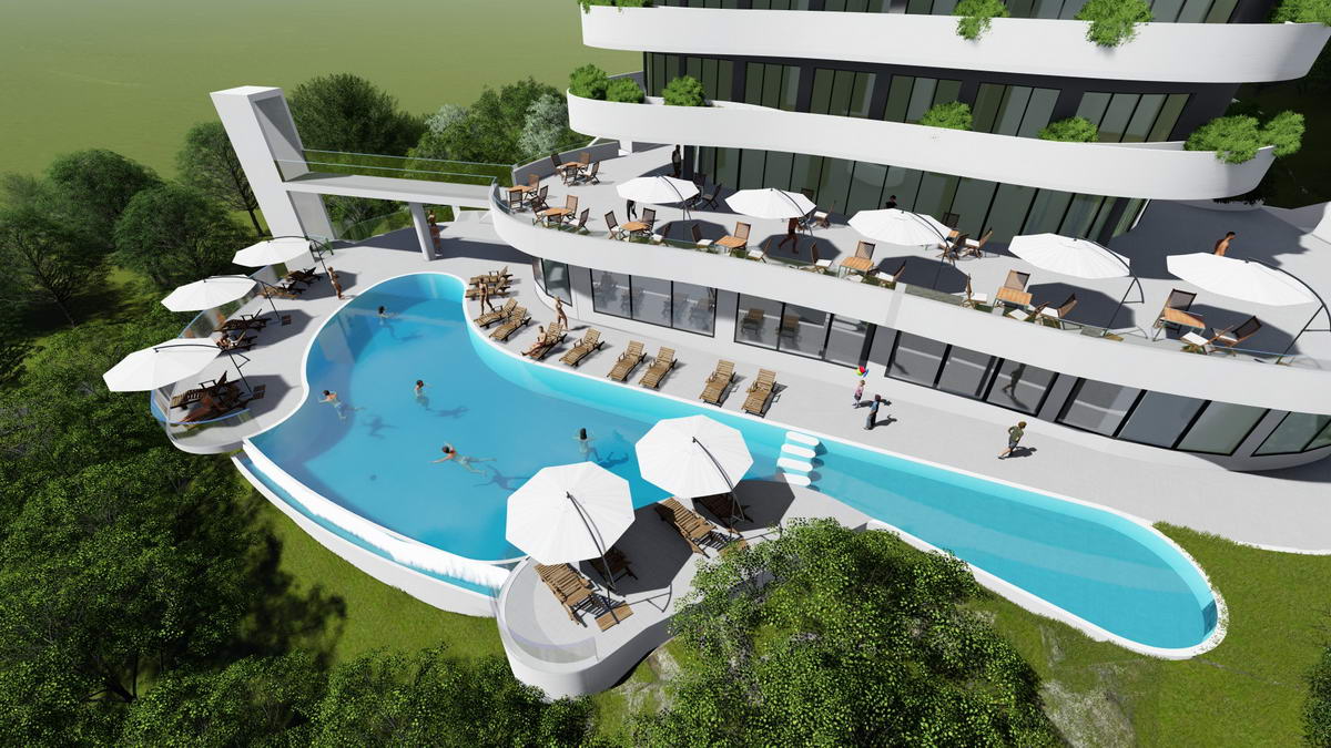 amforaproperty.com/Prelep jednosoban stan (50m2) u novom stambeno-hotelskom kompleksu Skyline.Bečići