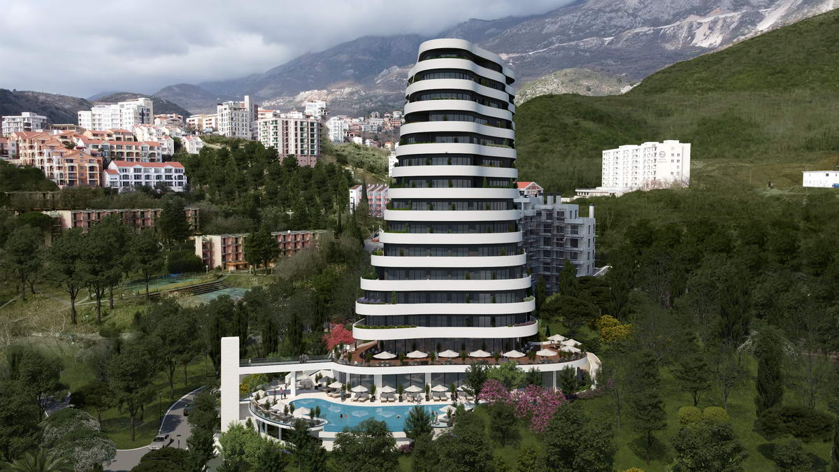 amforaproperty.com/Prelep jednosoban stan (50m2) u novom stambeno-hotelskom kompleksu Skyline.Bečići