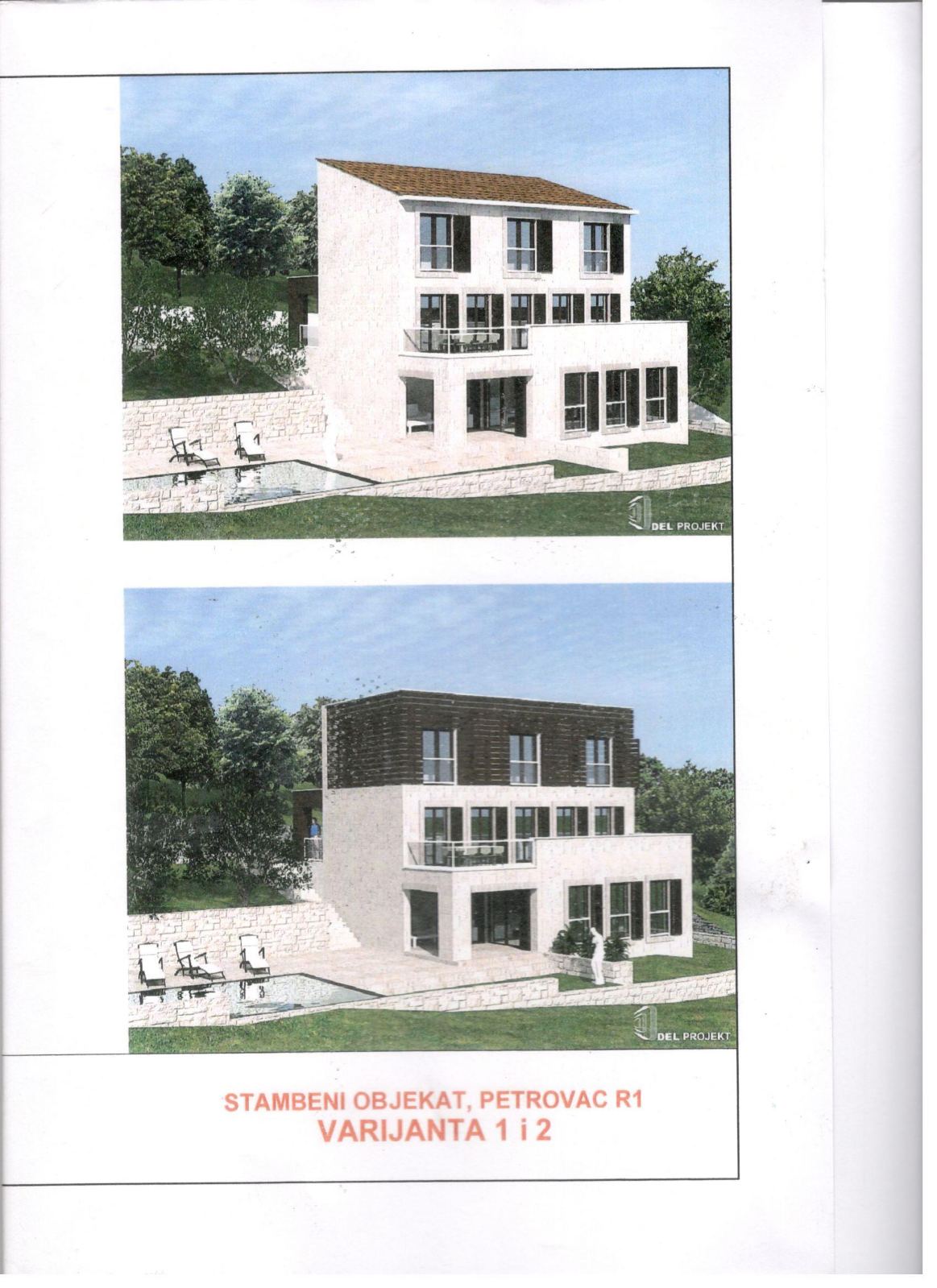 amforaproperty.com/Odličan gradjevinski plac sa idejnim projektom vile na izuzetnoj lokaciji u Petrovcu,(Budva)