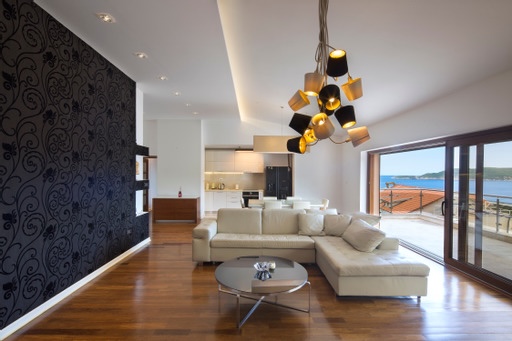 amforaproperty.com/Luksuzan trosoban stan (170m2) sa panoramskim pogledom na more.Kamenovo,Budva.