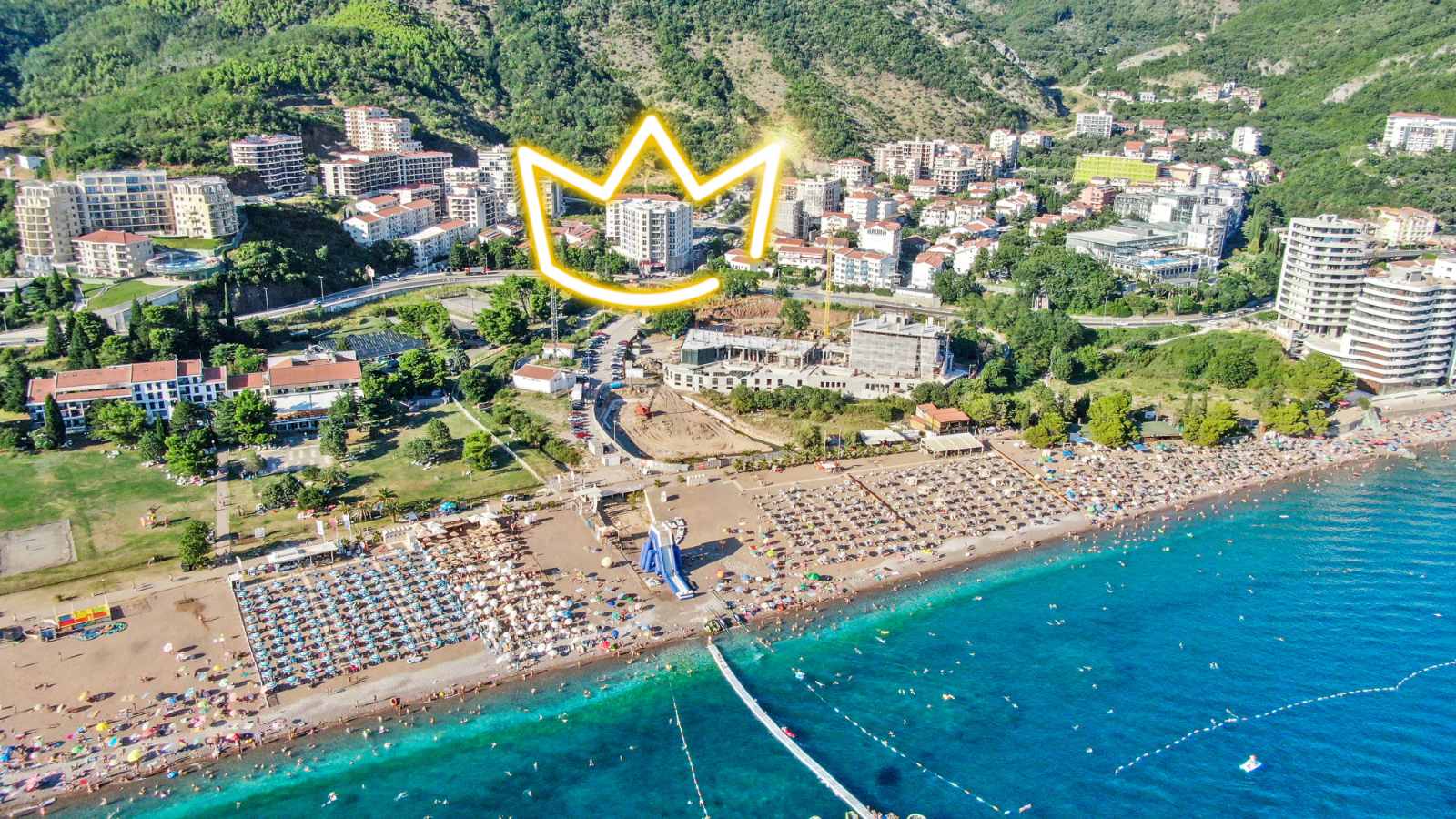 Dvosoban apartman sa pogledom na more, na 200m od plaže u zgradi Supermarketa IDEA (Becici) - Amfora Real Estate