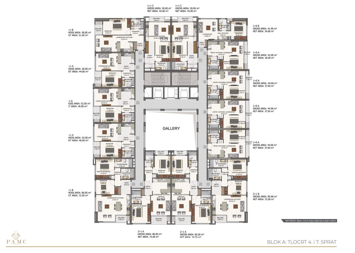 amforaproperty.com/Jednosoban stan 41,7m2 u novogradnji,na ekskluzivnoj lokaciji u luksuznom kompleksu PAMC,Bar.