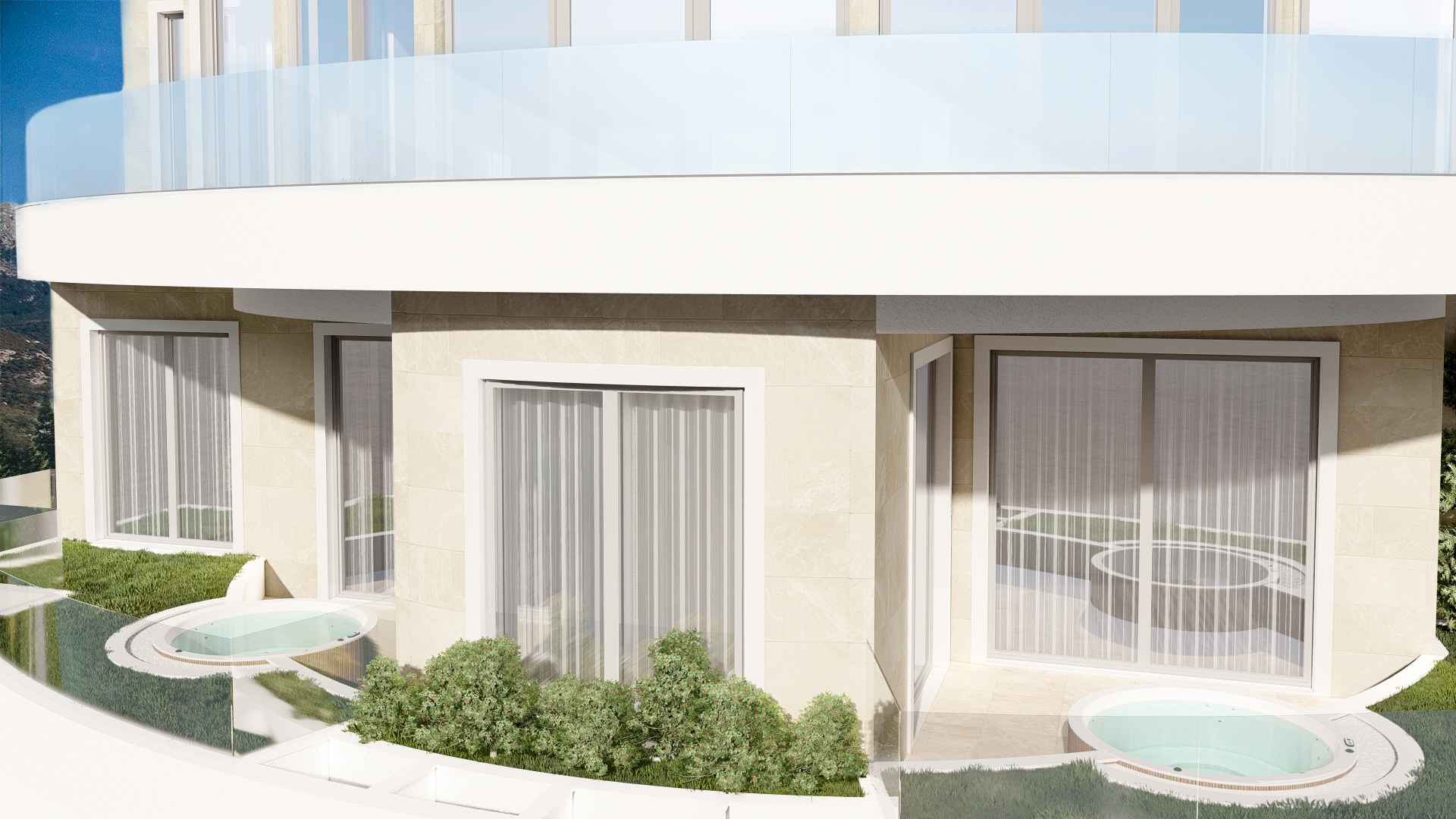 amforaproperty.com/Jednosoban stan 44m2+1m2 GRATIS zelene terase,u novom kompleksu sa bazenom, SPA i pogledom na more - BECICI