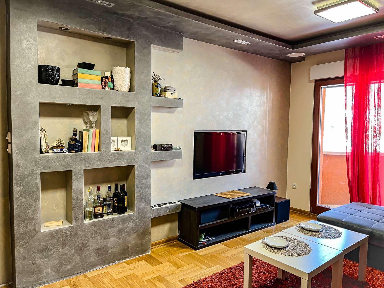 Jednosoban stan 49m2, kod novog kruznog toka sa fontanom u Budvi,područje Rozino.. (NA DUZI VREMENSKI PERIOD) - Amfora Real Estate